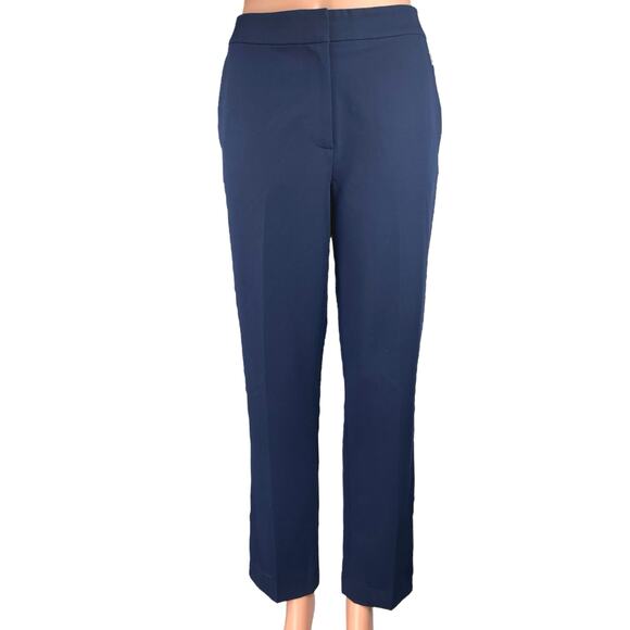 Tommy Hilfiger Women's Blue High Waist Straight Leg Trousers Dress Pants Size 8 - Picture 1 of 5